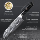 Japanese 7inch Santoku Knife Japan Vg10 Damascus Steel Kitchen Chef Chop Knife