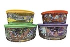 New Disney Pyrex Stitch - Glass Food Decorated Storage Bowl   Lid Set  8 Pieces