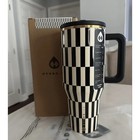 32 40oz Black Tie Insulated Stainless Steel Tumbler New In Box