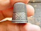 Antique Simons Bros  Sterling Thimble With Scroll Design Sz  11