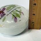 Chesaning Michigan Mi Antique Depression Glass Souvenir Milk Painted Trinket Box