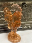 Pink Depression Style Glass Rooster  Vintage Style  Chicken  Mini Figurine 4 5   