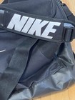Vintage Nike Large Black Duffel Bag Gym Bag Just Do It Spell-out On Bottom
