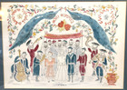 Vintage Hebrew Micrography Jewish Wedding Chuppah Art Judaica Judaism Israel
