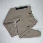 Nike Tech Fleece Jogger Pants Boys Xl Brown Tan Zip Pocket Athletic Sweatpants
