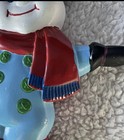 2 Sided Snowman Frosty Vintage Ceramic Mold Top Hat Scarf Hand Paint