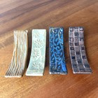 3  Ceramic Earth Tone Colors patterns Chopstick Rests-set Of 4