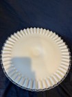 Fenton Silver Crest Cake Stand White Milk Glass Footed Pedestal Plate