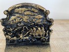 Vintage Western Cast Metal Bookends Set Of 2