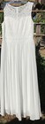 Nwot Daisystar Formal Floral Lace Maxi Dress 2xl White Prom Party Wedding Gown
