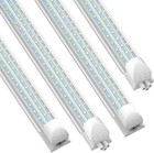 T8 Led Tube Lights 4ft 60w 8ft 120w D-shaped Linkable Led Shop Light Fixture Etl