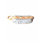 Copper And Silver Tone Hot Dog Charm Pendant