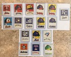 1979 Fleer Insert Team Stickers Lot Of 17 - All Mint To Better - 3 Layer Cased