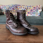 Vtg Red Wing 05 90 Brown Leather Usa Boots Supersole Softtoe 11 Workwear Worn
