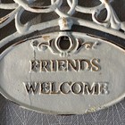 Swivel Cast Iron Sign Vintage Friends Family Fun Piece                   