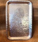 Tray Vintage Continental Hammered Aluminum Tray Chrysanthemum  835 Lovely