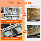 24qt Stainless Steel Dual Zone Air Fryer Oven With Rotisserie toaster Oven