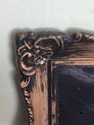 Vintage Ornate Style Picture Frame Gold Tone Black Plastic Holds A 4x5    Photo