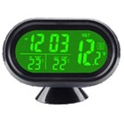 12v Car Digital Thermometer Voltmeter Clock Alarm Monitor - Lcd Led Display  Aut
