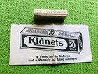 Kidnets Antique Kidney Medicine Quack Doctors Empty Instructions Brochure