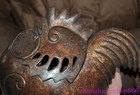 9 china Ancient Bronze Gilt Fengshui Wealth Animal Chicken Statue Incense Burner