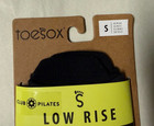 Toesox Club Pilates Toe Grip Socks Women   s Small Black Low Rise W  Skull New