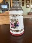 Beautiful  Antique Lithophane Porcelain German Stein W pewter Lid  see Photos  