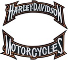1 Pair Large Size Harley Iron On Embroidery Patch For Leather Jackets   Vest Siz