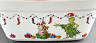 Ceramic Bread Meatloaf Baking Pan W  Dr  Seuss The Grinch Christmas Winter  New