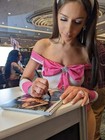 April Olsen Signed Model 8x10 Photo -proof- -certificate-   a0002 