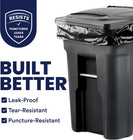 64-65 Gallon Black Trash Bags  Heavy Duty Toter Can Liners  Tear