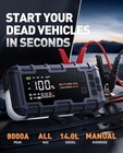 10-in-1 Portable Car Battery Jump Starter With Air Compressor 8000a 160psi 45w C