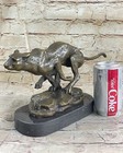 Signed Original Milo Leopard Cheetah Bronze Statue Marble Sculpture Figurine Art