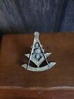 Vintage Metal Masonic Freemason Pendent With Threaded Stud On Back