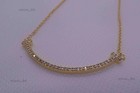 Newtifany cot Smile-small Diamond pendant 18k Gold 38cm Necklace Case