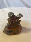 Vintage Barclay Soldiers Paddling In Boat Metal