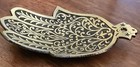 Rare Antique Style Moroccan Heavy Judaica Hamsa Bronze Ornate Bowl Signed