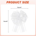 8pcs 4 Inch Large Big Pull Bow Organza Gift Wrapping Bows Ribbon For Wedding    