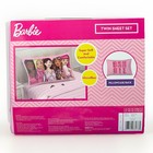 Barbie Twin Sheet Set Kids Pink Microfiber Super Soft Bedding Characters Girls