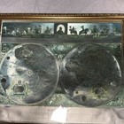 Blaeu Wall Map Gold Foil New Old World Framed Nautical Exploration Vtg Wall Art 