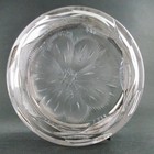 Antique Abp - 5  Round Flower Top Jewelry Box - American Brilliant Cut Glass