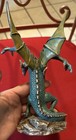 Fantasy Dragon Statue Figurine With Skulls Base  Made In China