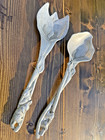 Arthur Court Bunny Rabbit Salad Serving Set Spoon Fork Aluminum Vintage 1991