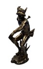 Hermes Greek Messenger God Cold Cast Bronze Statue     Mythology Figurine