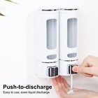 Soap Dispenser Triple Pump Wall Mount Hands Shower Shampoo Conditioner Bathroom