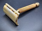 Vintage 1961 G4 Gillette Gold Tech Ball End De Safety Razor