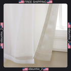 Indoor Double Layer Curtains Sheer Blackout Grommet Top 52x96 Winter White
