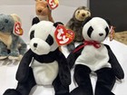 Ty Beanie Babies Vintage Lot Of 12 Plush Stuffed Animals Pandas Koala Tags