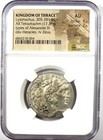 Lysimachus Thrace Ar Silver Tetradrachm Lysimachos 305 Bc - Certified Ngc Au