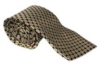 Tie Beige W Black Tan   Gray Polka Dots 4  Wide Adjustable Van Heusen 60  Long
